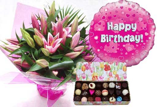 birthday flowers and chocolates
