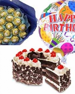 Ferrero bunch , cake & ballon